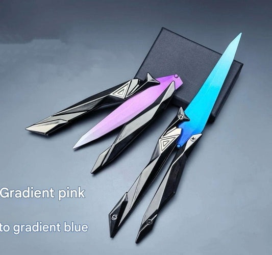 Starry Sky Butterfly Fling Knife Model Toy