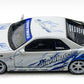 1:64 Nissan Skyline GT-R R34 Drift Flame Diecast Car