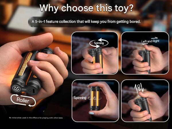 Multifunctional Silent Fingertip Fidgent Spinner Toy