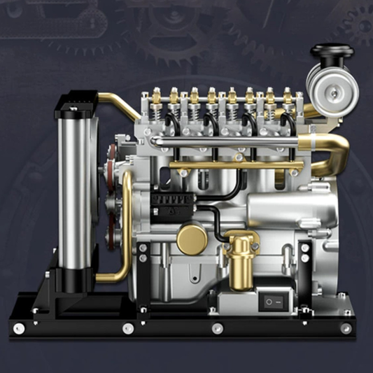 Mini Four-Cylinder Diesel Metal Mechanical Engine Model