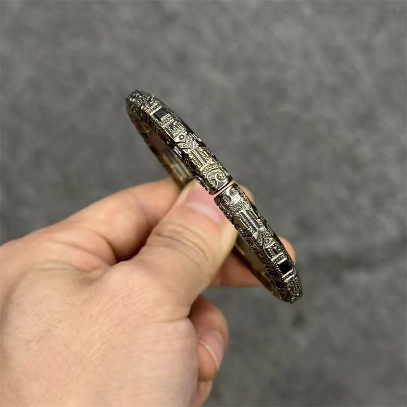 Hand Carved Retro Bracelet