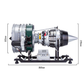 Turbine Aircraft Engine Metal Mechanical Toy Model