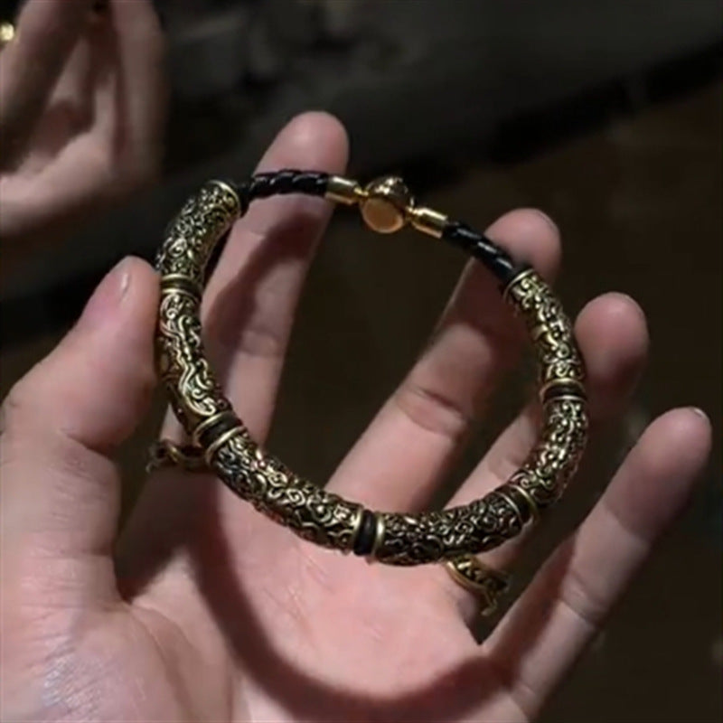 Retro Black Gold Gourmet Semicircle Bracelet