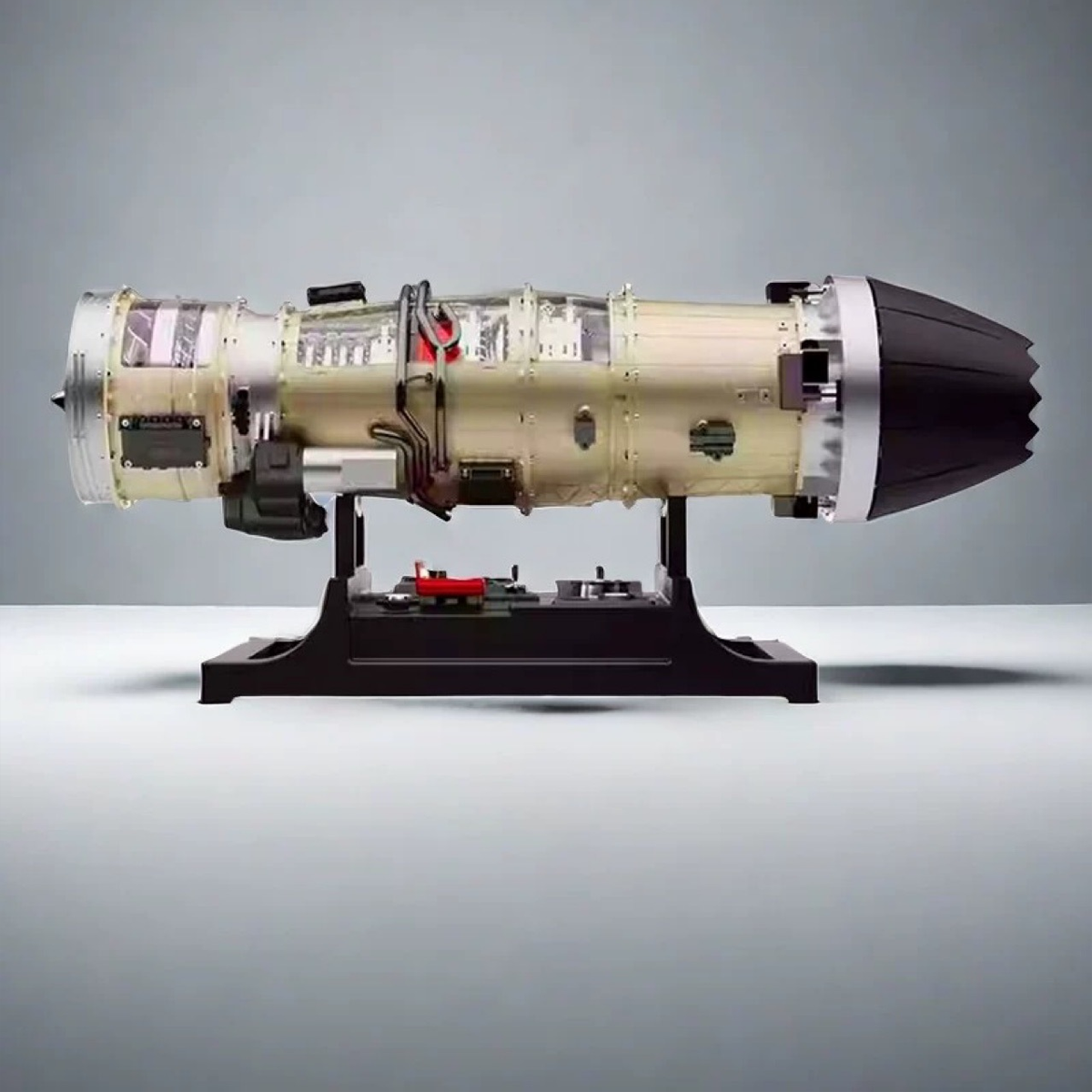 Fighter Jet Turbo Engine Mechanical Metal Model