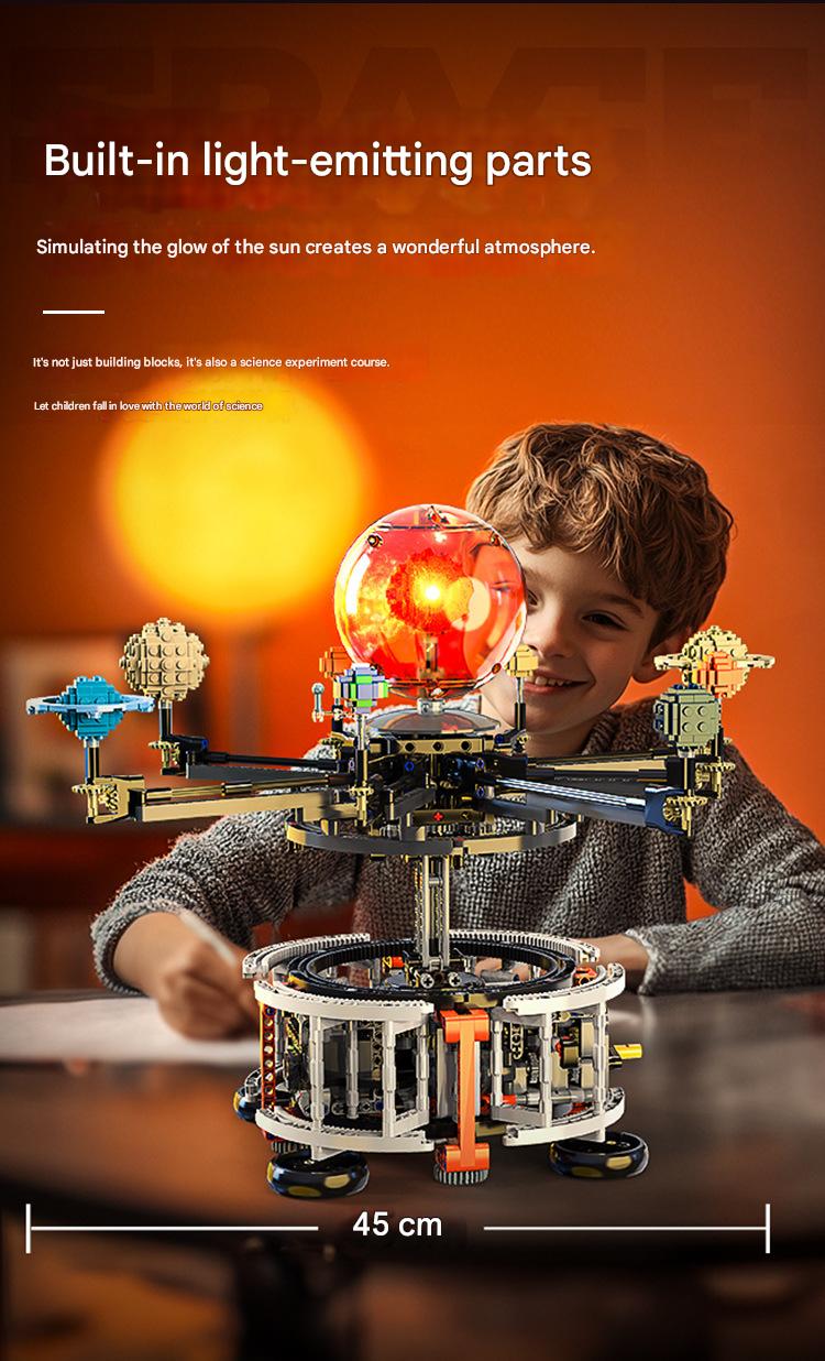 031031 Rotating Solar System Nine-Ball Globe Building Blocks Set