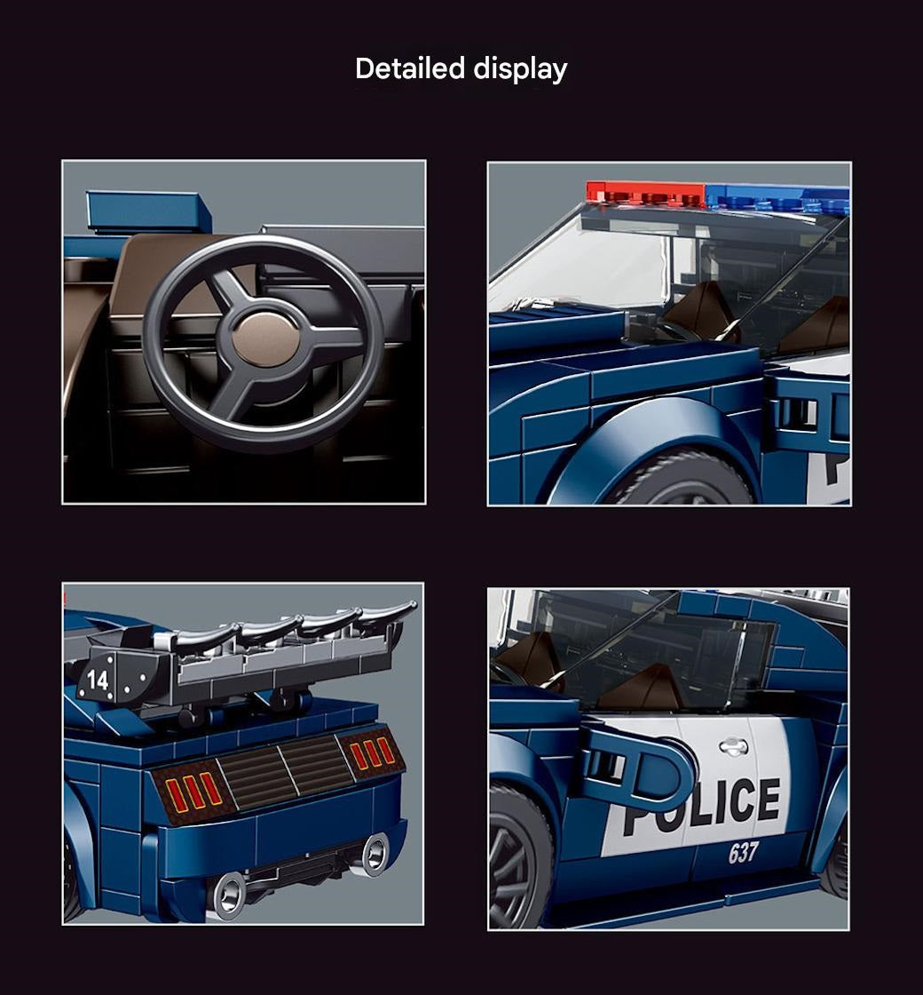 Yuxing 27002 Police Roadblock Car Building Blocks Set