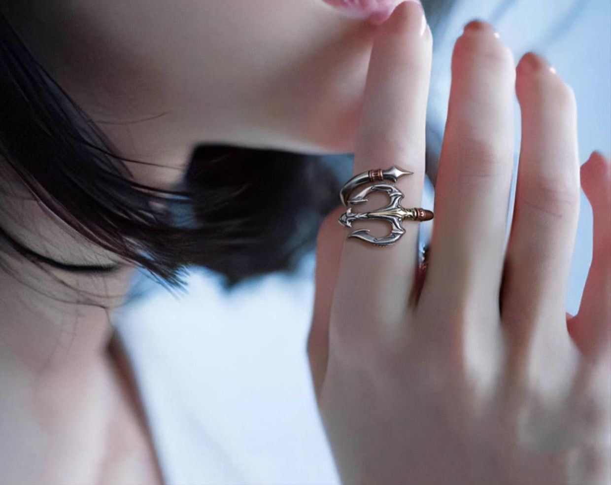 Unisex Trident Ring