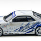 1:64 Nissan Skyline GT-R R34 Drift Flame Diecast Car