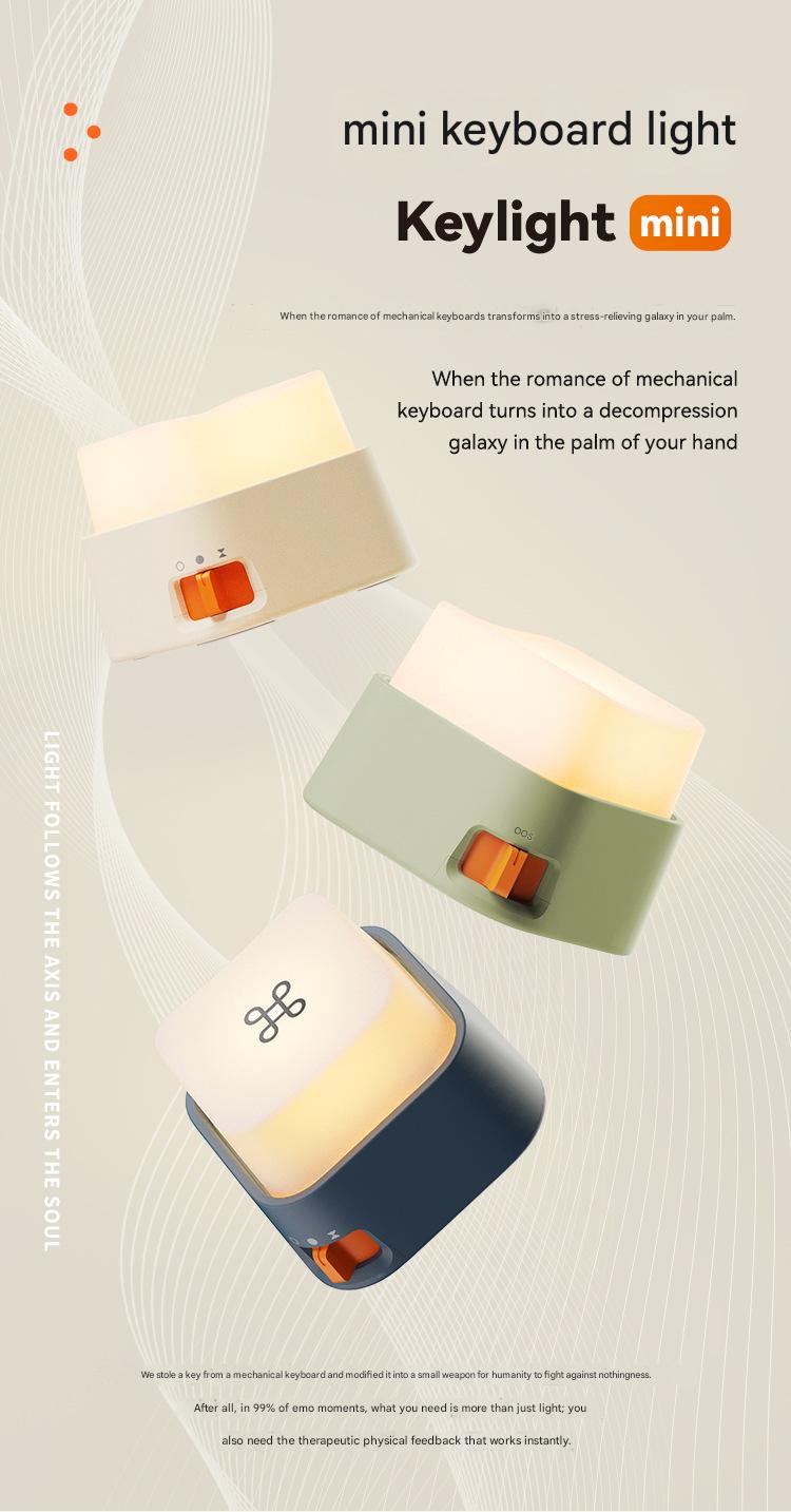 Mini Rechargeable Keyboard Decorative Night Light