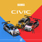 1:64 Honda Civic Explosive Mecha Alloy Car Model With Doll