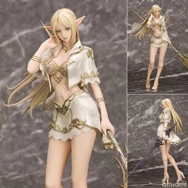 1:7 White Elf Mage Standing Figure
