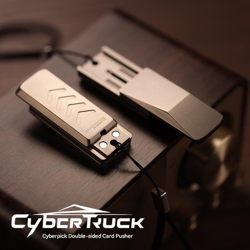 Cyber Truck Double-Sided Magnetic Push Card EDC Toy
