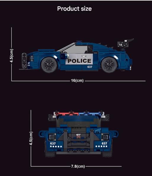 Yuxing 27002 Police Roadblock Car Building Blocks Set