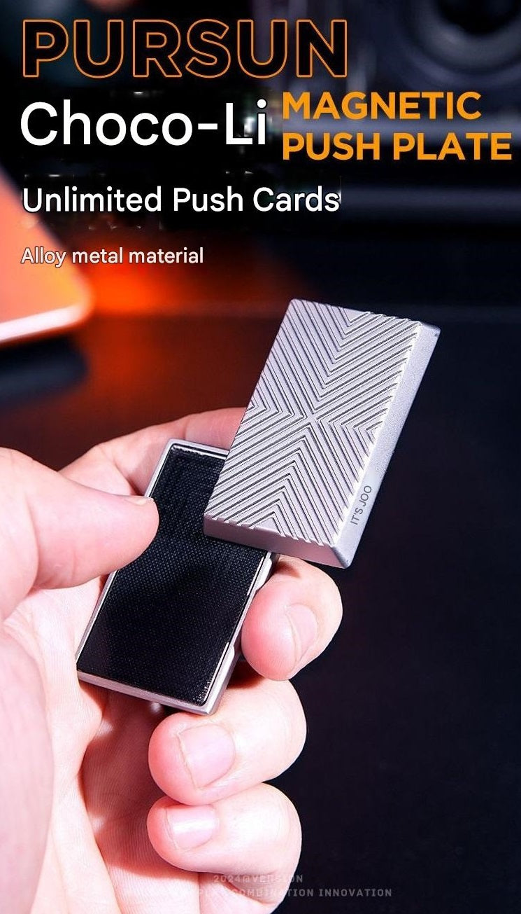 EDC Push Card Full Metal Click Coin Decompression Toy