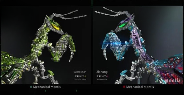3D Mechanical Metal Mantis Assembly Model Kit