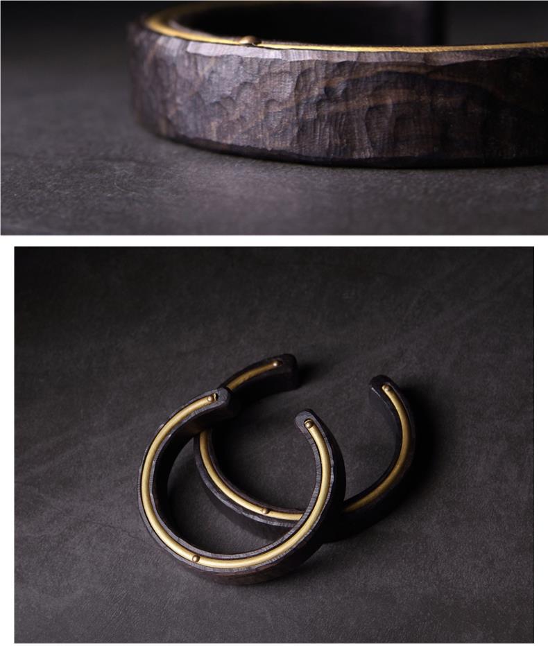 Retro Ebony Open Ring
