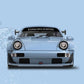 1:64 RWB964 Porsche 964 Kanagawa Surf Alloy Car Model With Doll