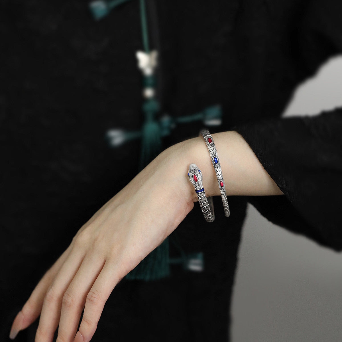 Spirit Snake Enamel Bracelet
