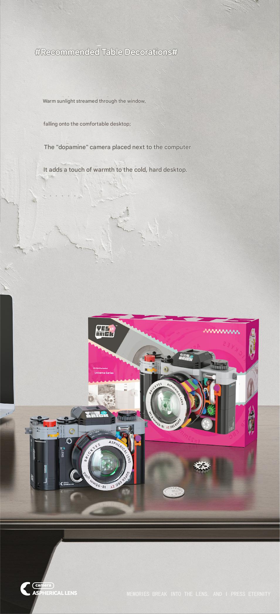 2164 Retro Camera Building Blocks Set