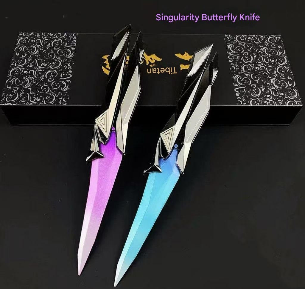 Starry Sky Butterfly Fling Knife Model Toy