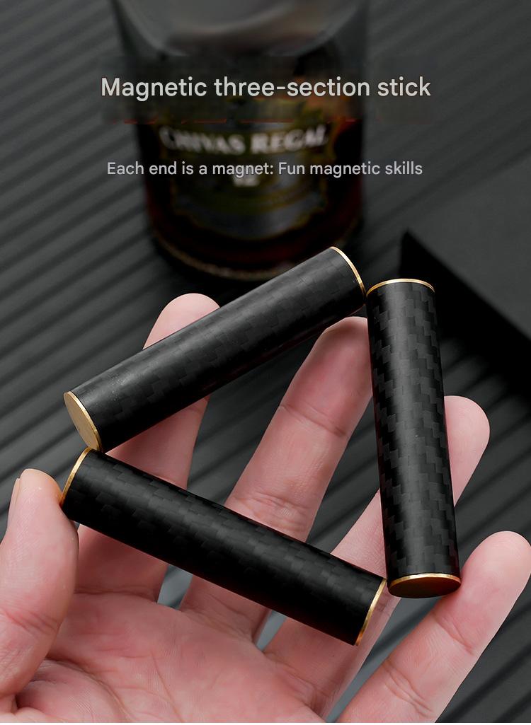 Carbon Fiber Magnetic Stick Fingertip Spinner Decompression Toy