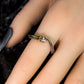 Retro Snake Emerald Open Ring