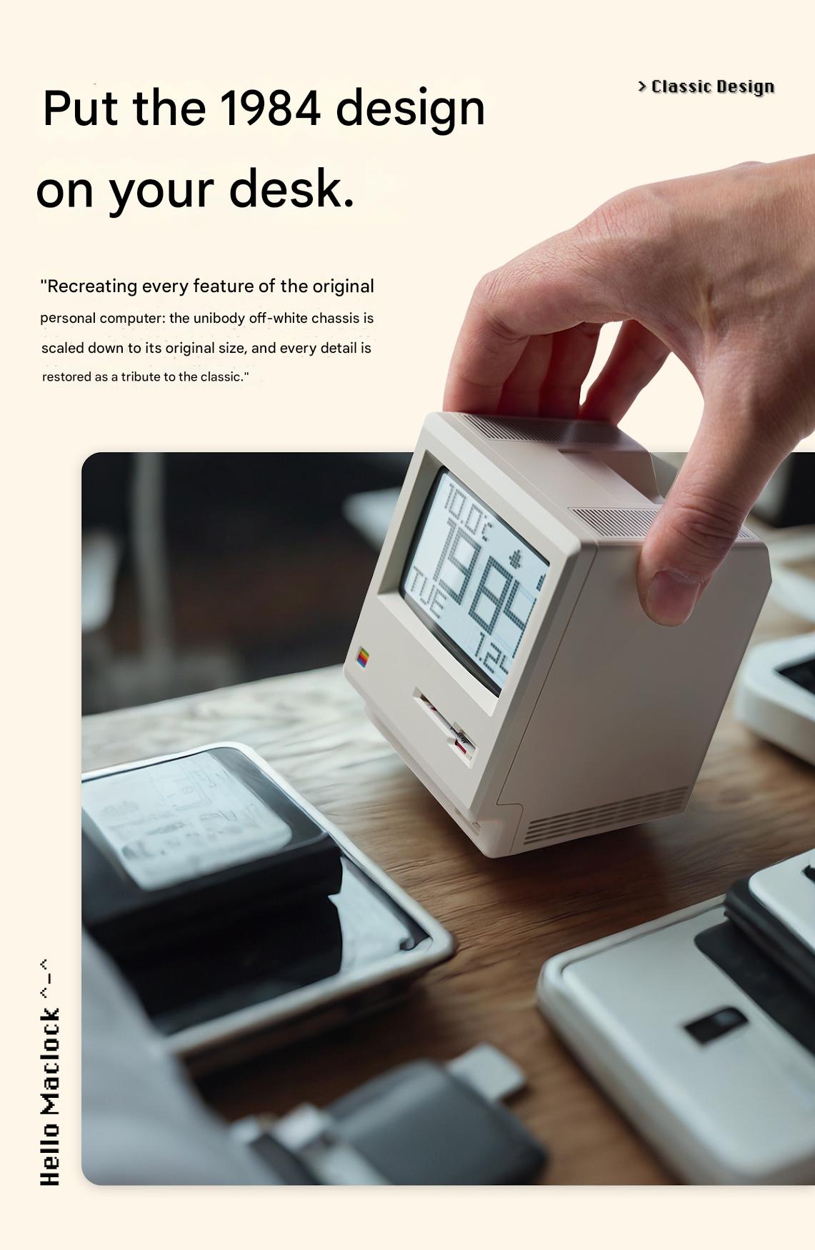 Maclock Macintosh Retro Alarm Clock