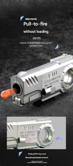 1911 Agent Glock Style Mini Ring Pistol Toy