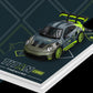 1:64 Porsche 992 GT3 RS TITAN  Alloy Car Model With Doll