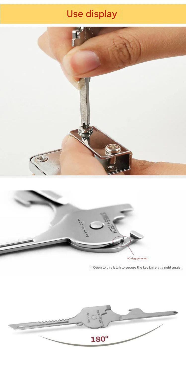 Mini Multifunctional 6 in 1 Knife  Keychain
