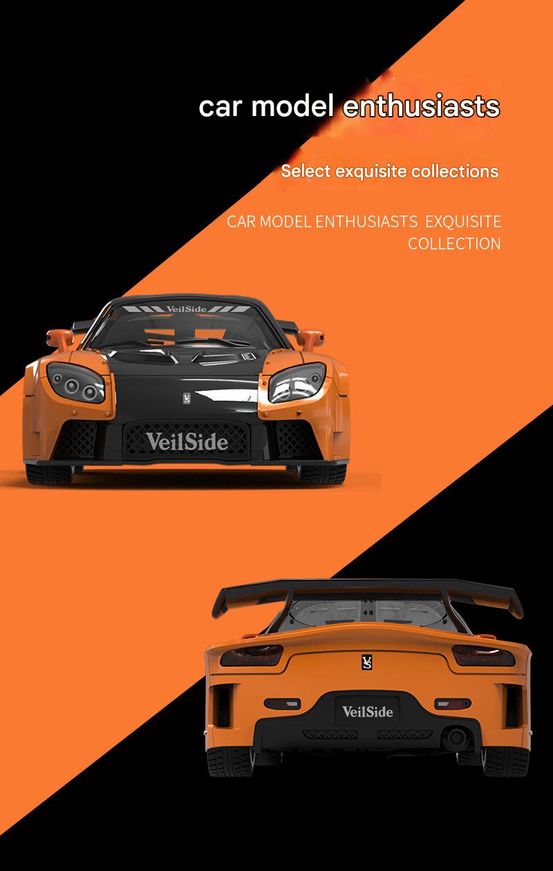 1:64 RX-7 Veilside Fast And Furious Alloy Car Model With Doll