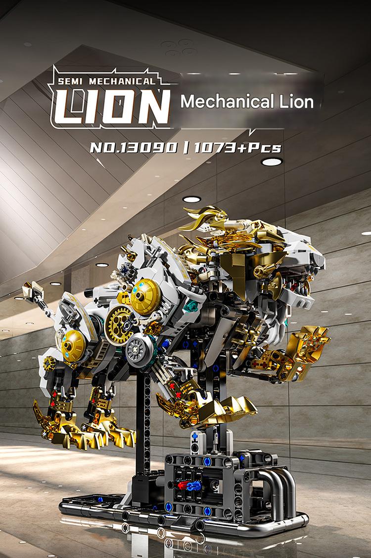 13090 Mechanical Lion Building Blocks Assembly Model Kit
