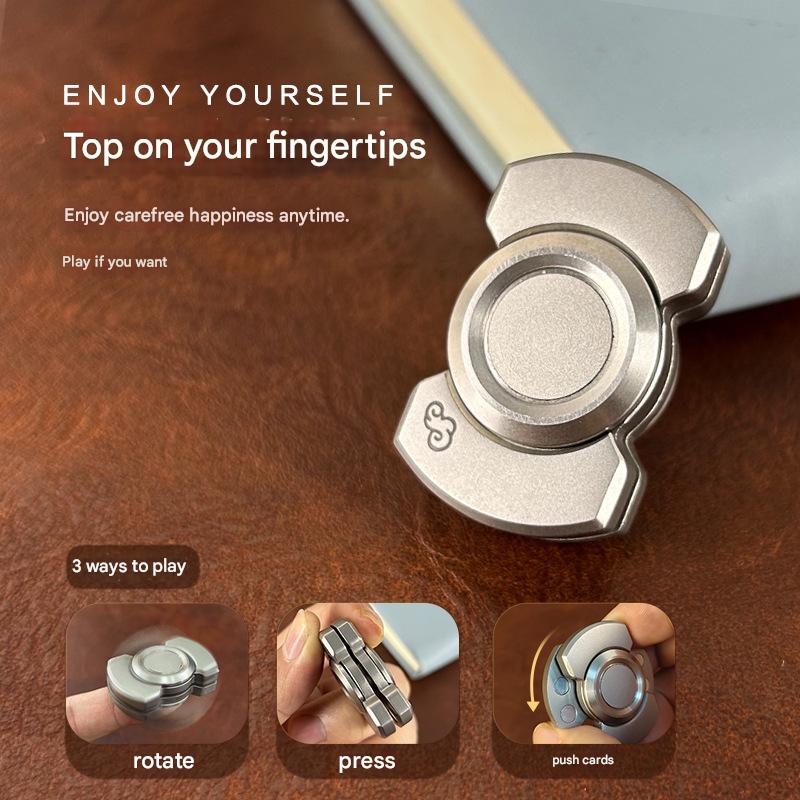 Stainless Steel EDC Three-Body Gyro Decompression Fingertip Toy