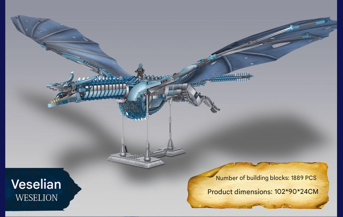 Frost Dragon Building Blocks Set