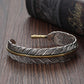 Retro Tang Grass Feather Open Bracelet