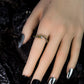 Retro Snake Emerald Open Ring