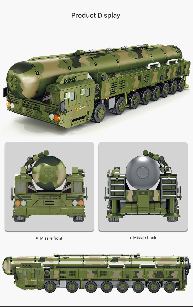 Panlos 639009 Dongfeng-41 Missile Vehicle  Assembly Building Blocks Model Kit