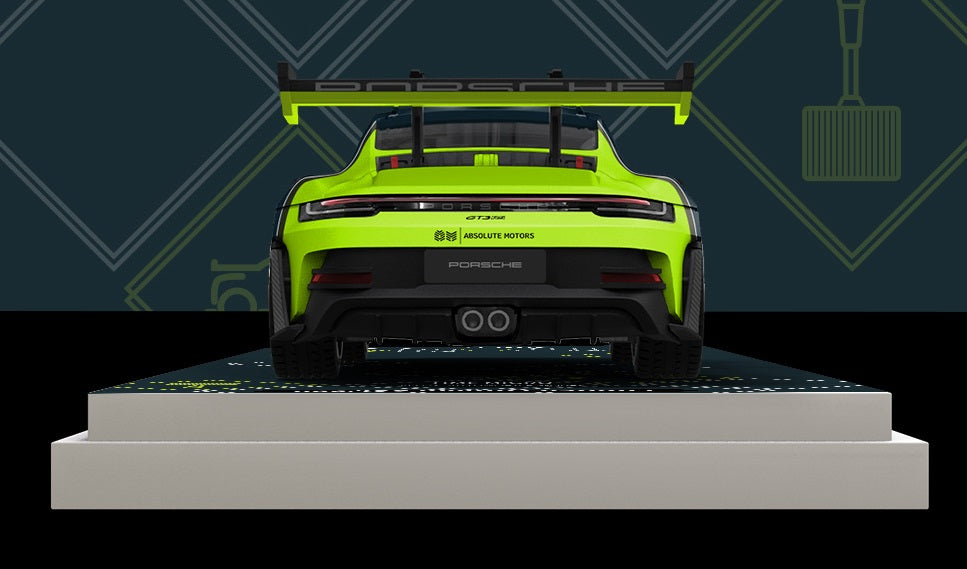 1:64 Porsche 992 GT3 RS TITAN  Alloy Car Model With Doll