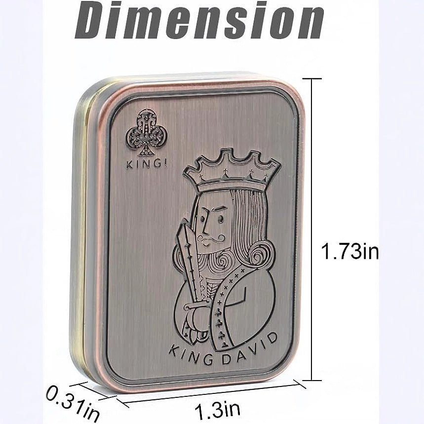 Pop Coin EDC Poker Card Metal Push Card Stress Relief Toy