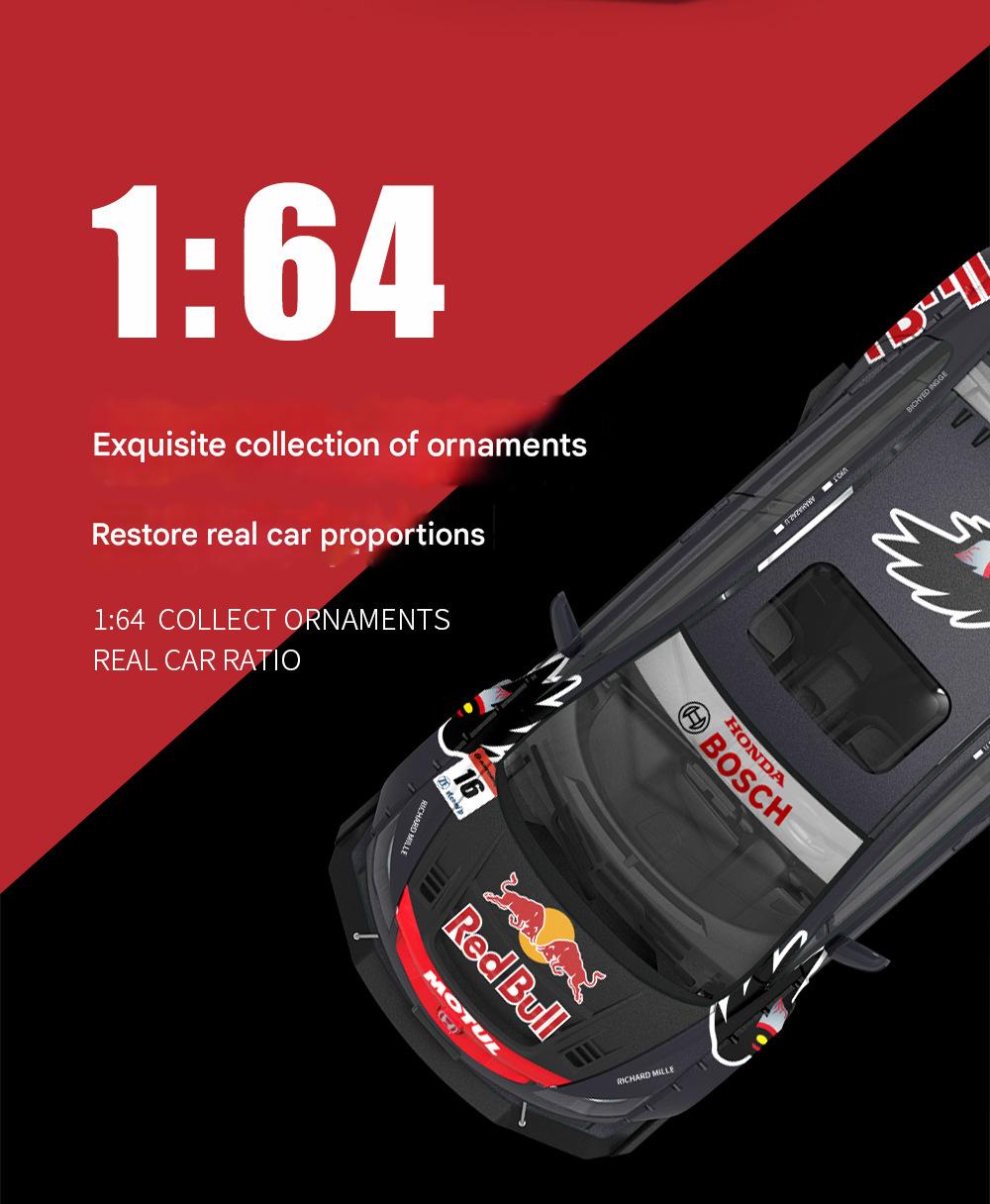 1:64 Honda Civic Red Bull Alloy Car Model With Doll