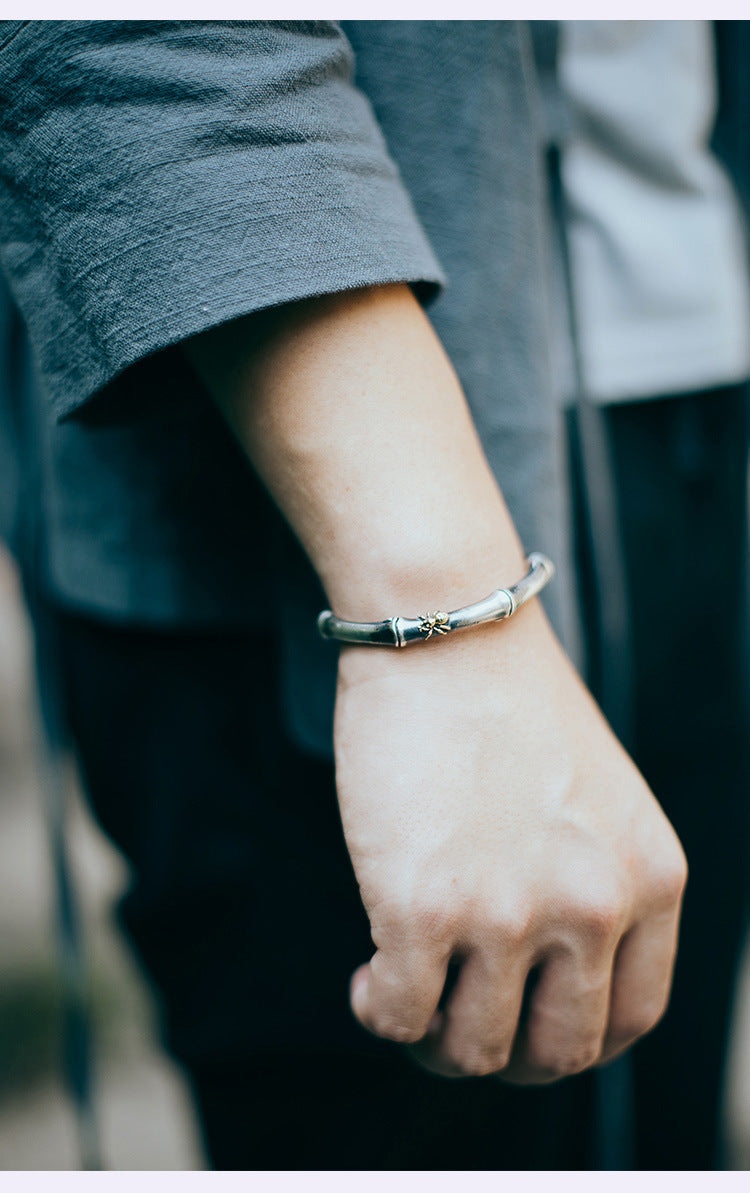 Retro Bamboo Open Bracelet