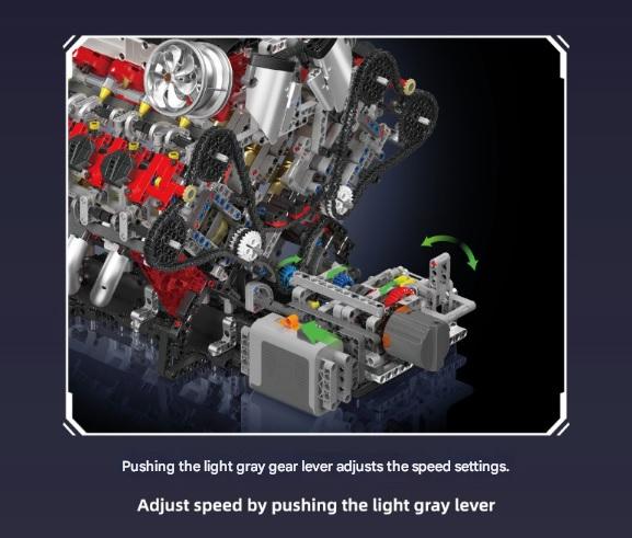 Yuxing 10130 F488 Supercar V8 Engine Building Blocks Set