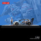 1:64 Honda Civic Explosive Mecha Alloy Car Model With Doll