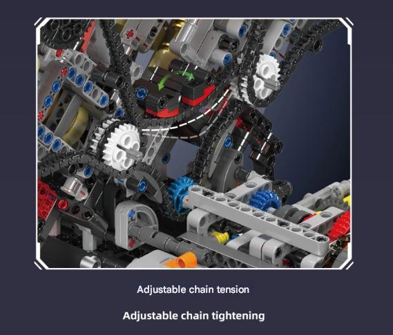 Yuxing 10130 F488 Supercar V8 Engine Building Blocks Set