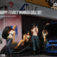 1:64 Happy Female Worker Doll Set