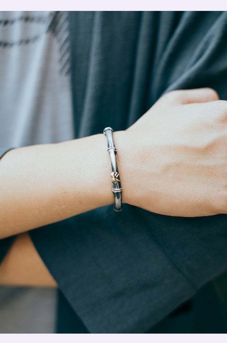 Retro Bamboo Open Bracelet