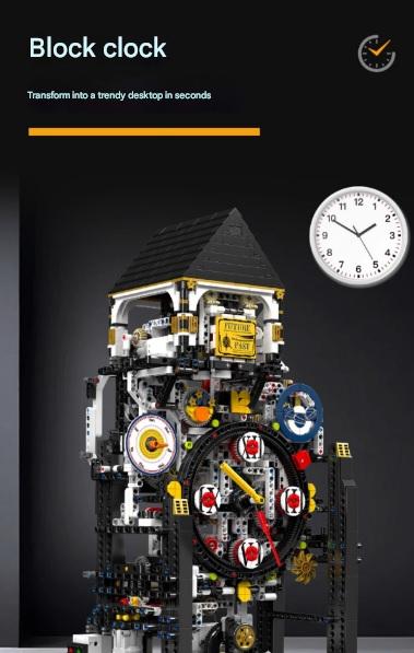 Yuxing 10159 Cyberpunk Clock Model Building Blocks Set