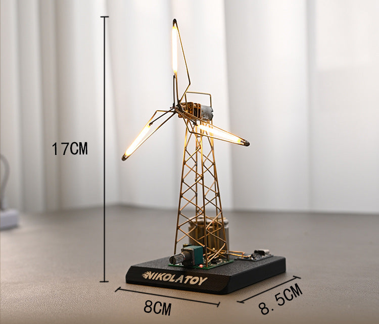 NIKOLATOY DIY Rotating Windmill Desktop Lamp