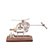 Mini Stirling Engine Helicopter Model Heat-Powered Mechanical Toy
