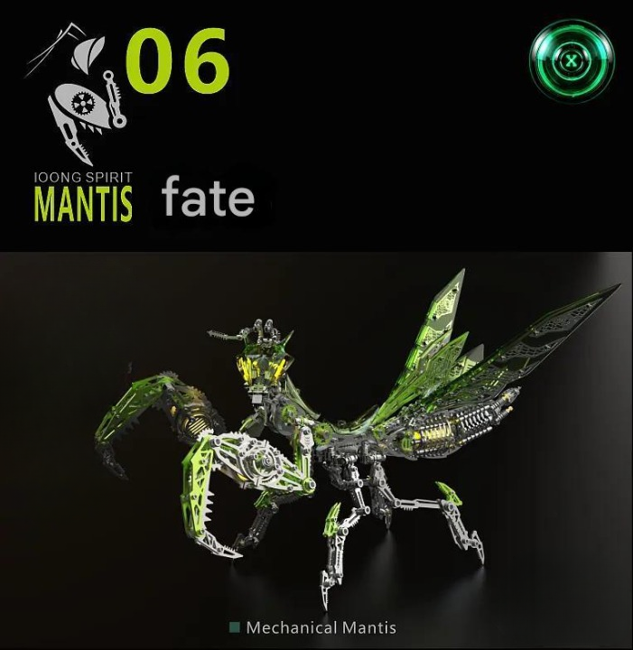 3D Mechanical Metal Mantis Assembly Model Kit